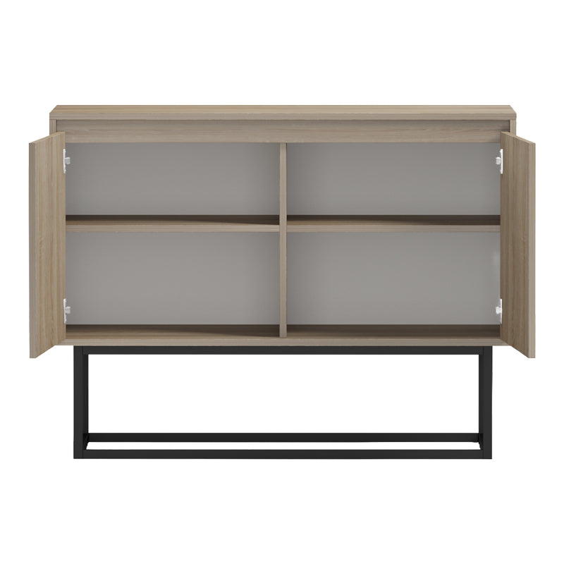 Comoda Dabia, Metal, Sonoma, 100x40x74 cm