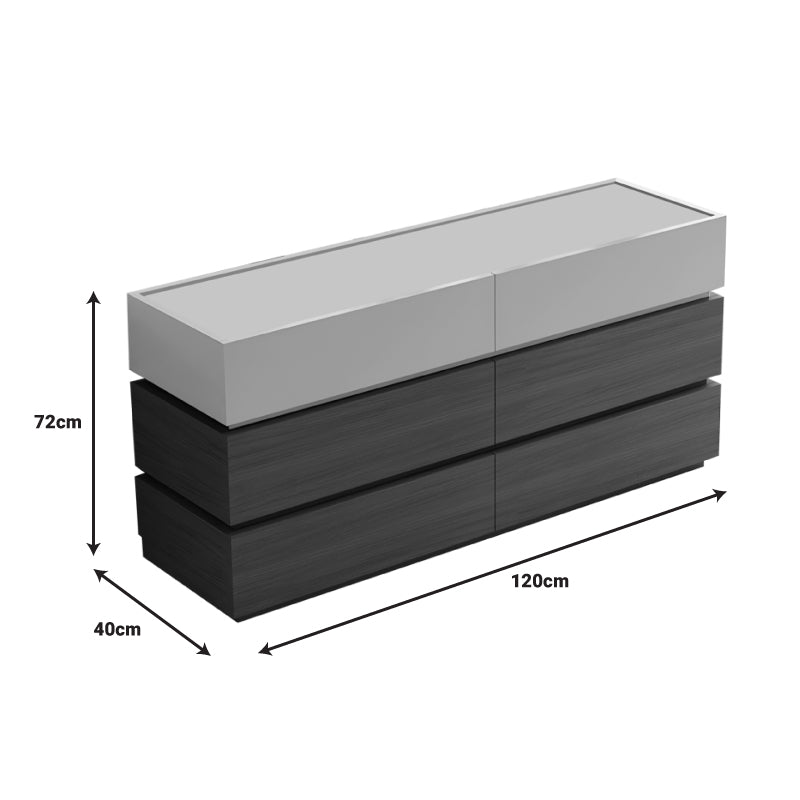 Comoda din Sonlen, de nuc-bej, 120x40x72 cm - Nuc
