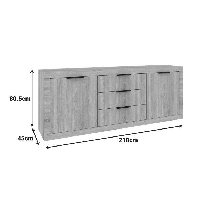 Bufet cu funcție de depozitare Doha, Wenge, 210x45x80 cm - Antracit