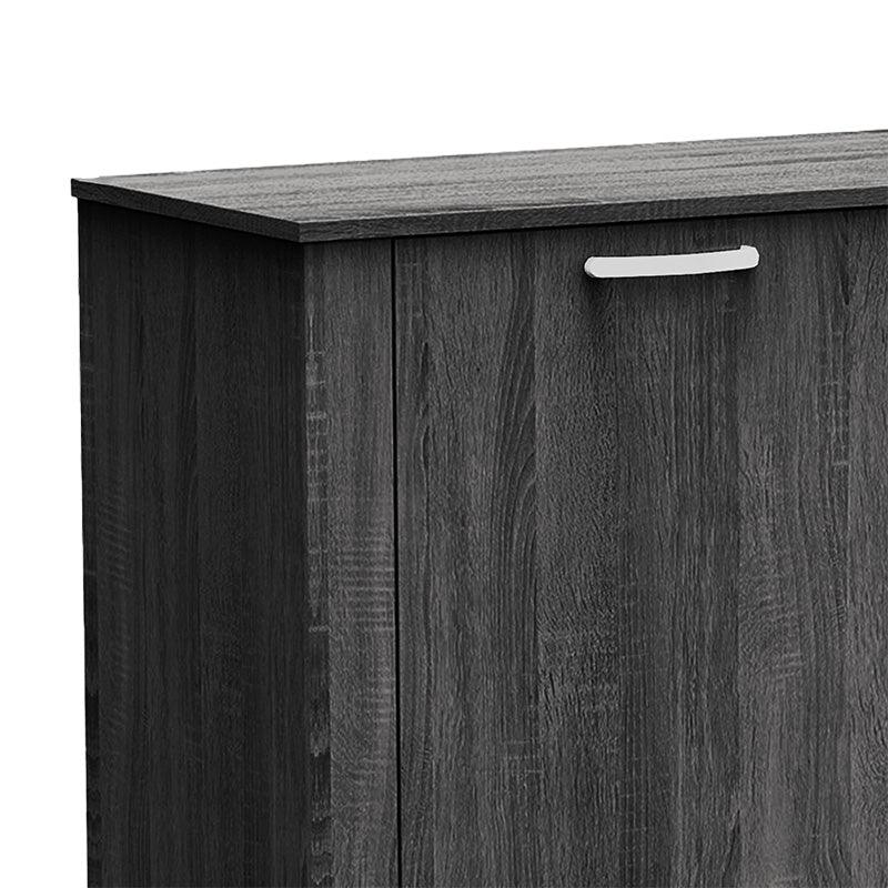 Comoda Kinley, sonoma - negru, 210x40x82 cm - Negru