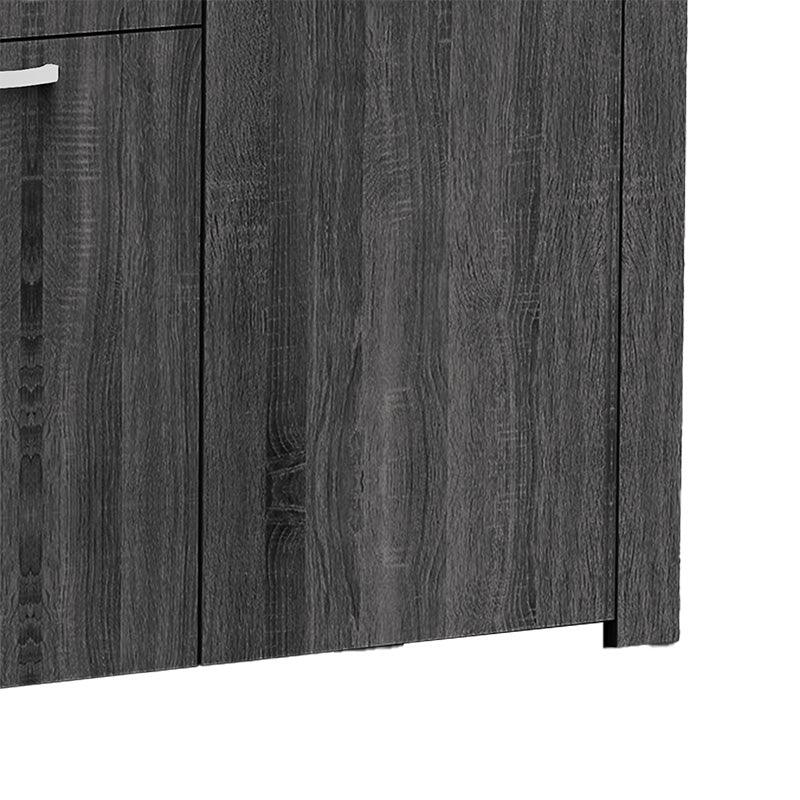 Comoda Kinley, sonoma - negru, 210x40x82 cm - Negru