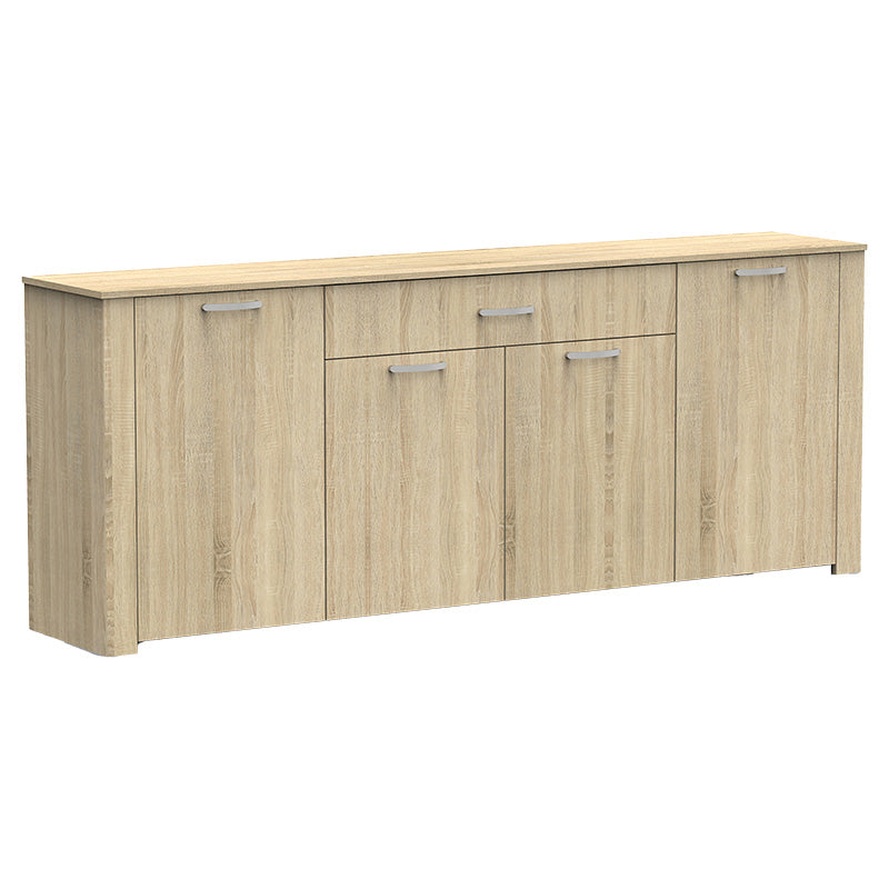 Comoda Kinley, sonoma - negru, 210x40x82 cm - Sonoma