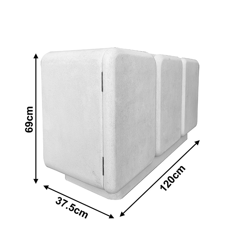 Comoda Kooldio, MDF, Alb, 120x38x69 cm, imagine produs 6