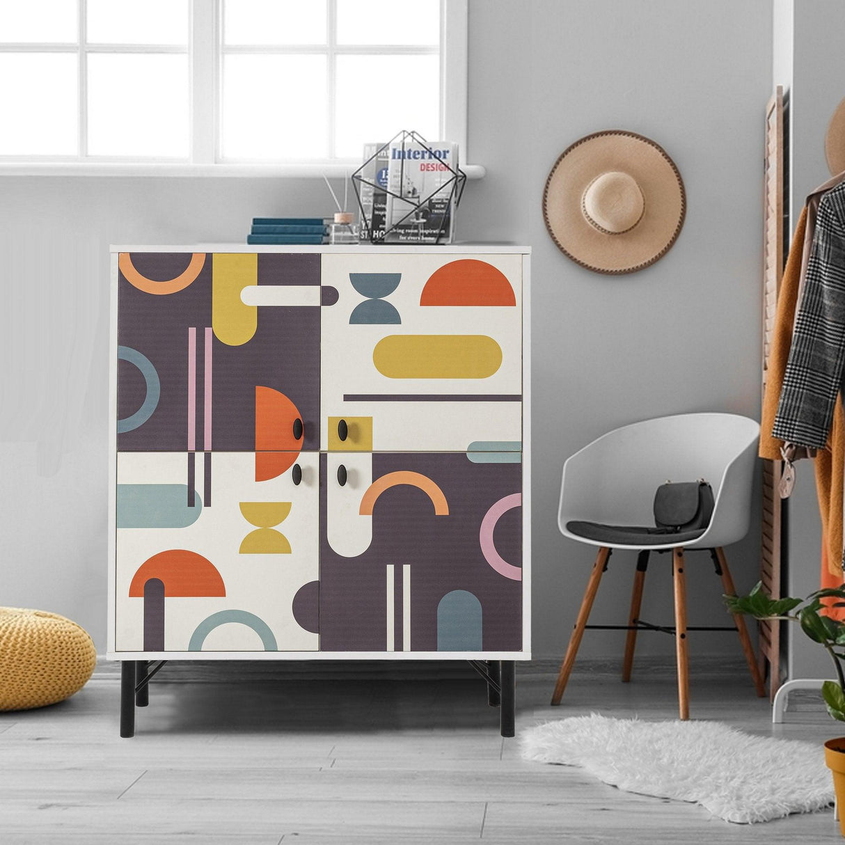 Comoda Multilux Multi Purpose Cabinet, 95x111x36 cm - Galben