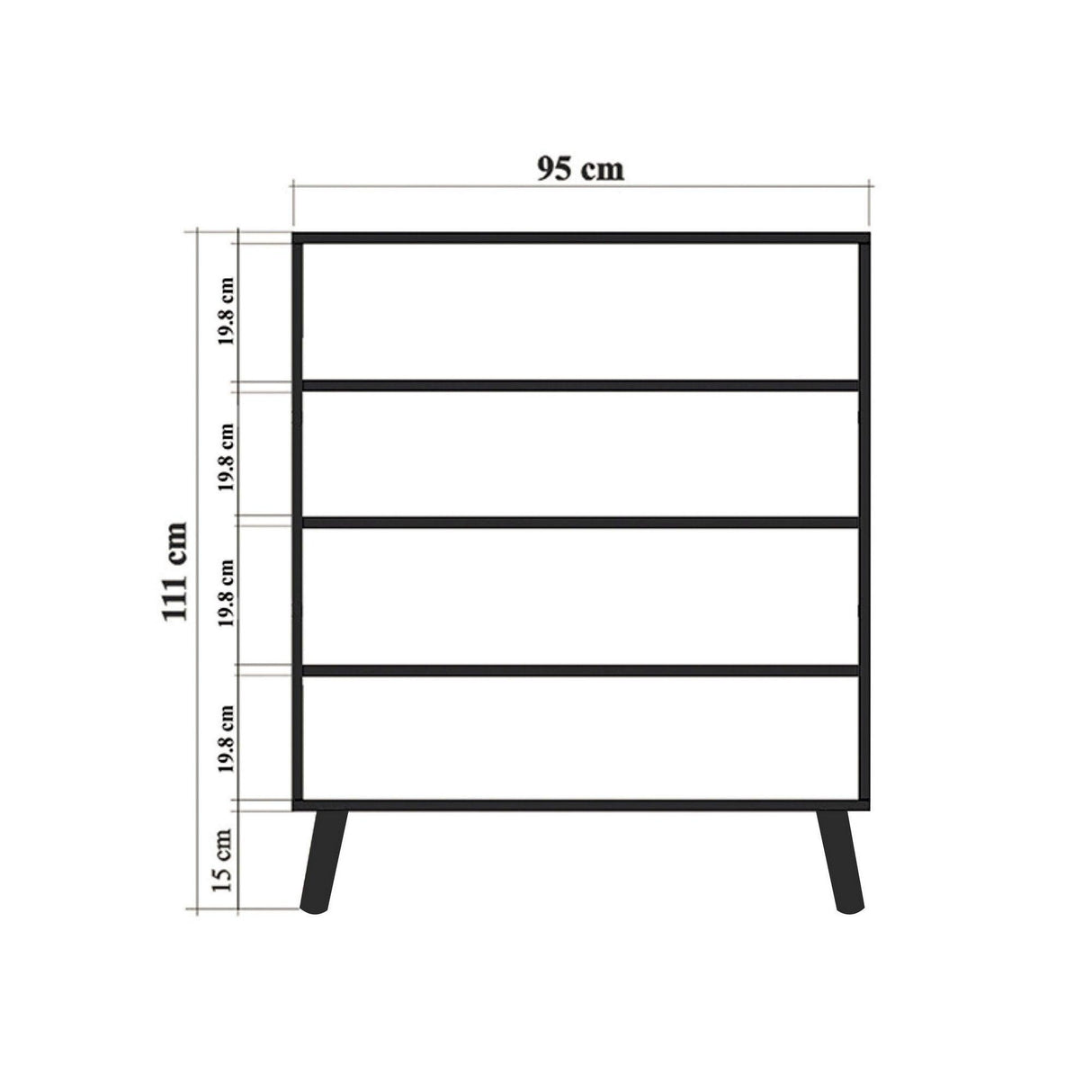 Comoda Multilux Multi Purpose Cabinet, 95x111x36 cm - Auriu