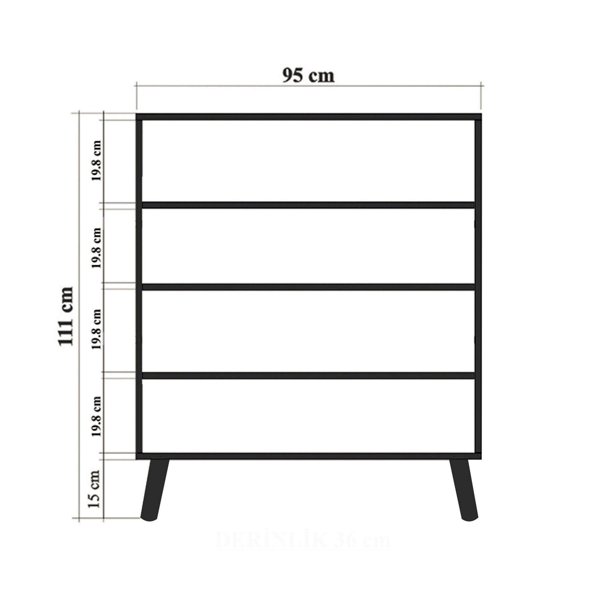 Comoda Multilux Multi Purpose Cabinet, 95x111x36 cm - Albastru