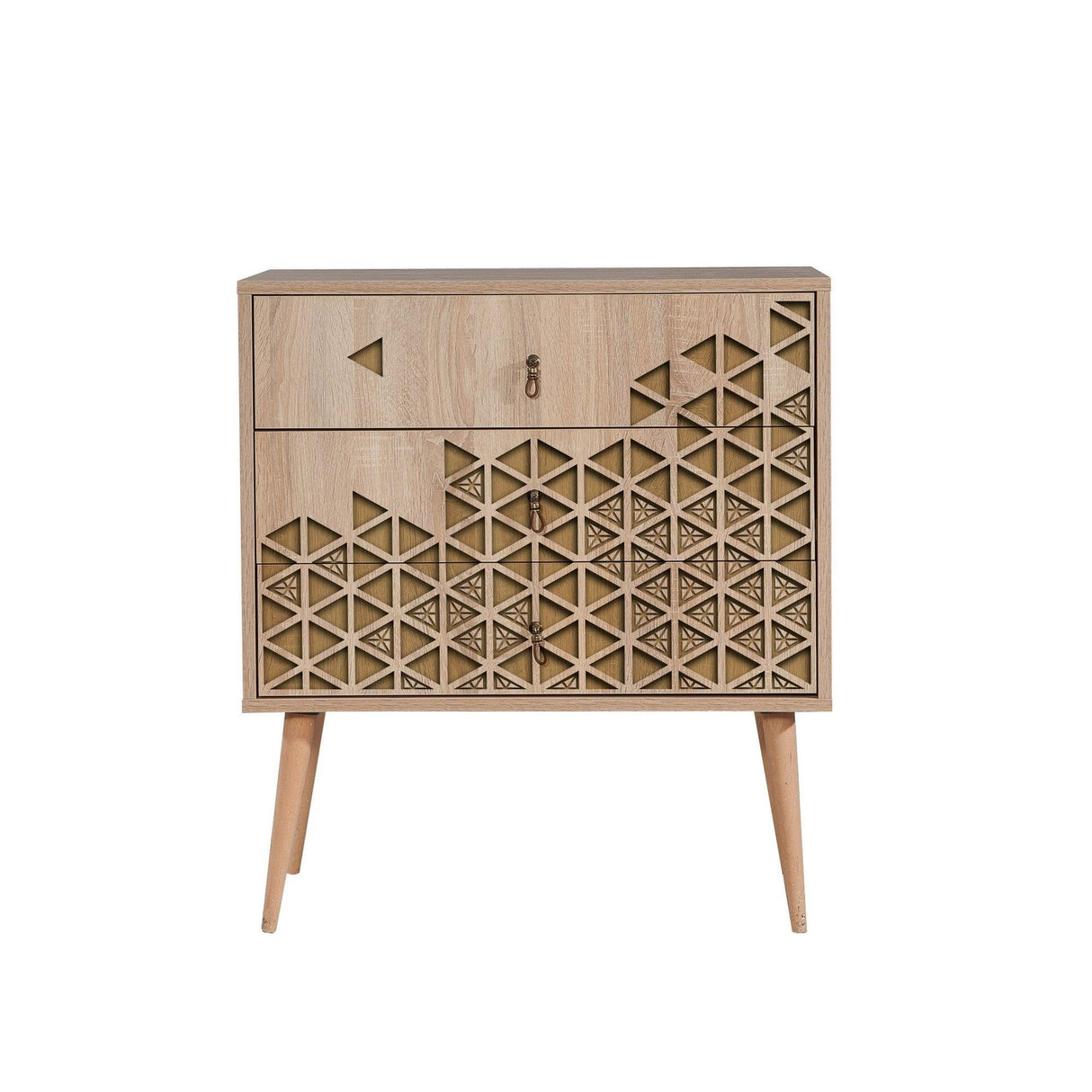 Comoda Trio Dresser 1, Stejar Sonoma, 90x40x80 cm