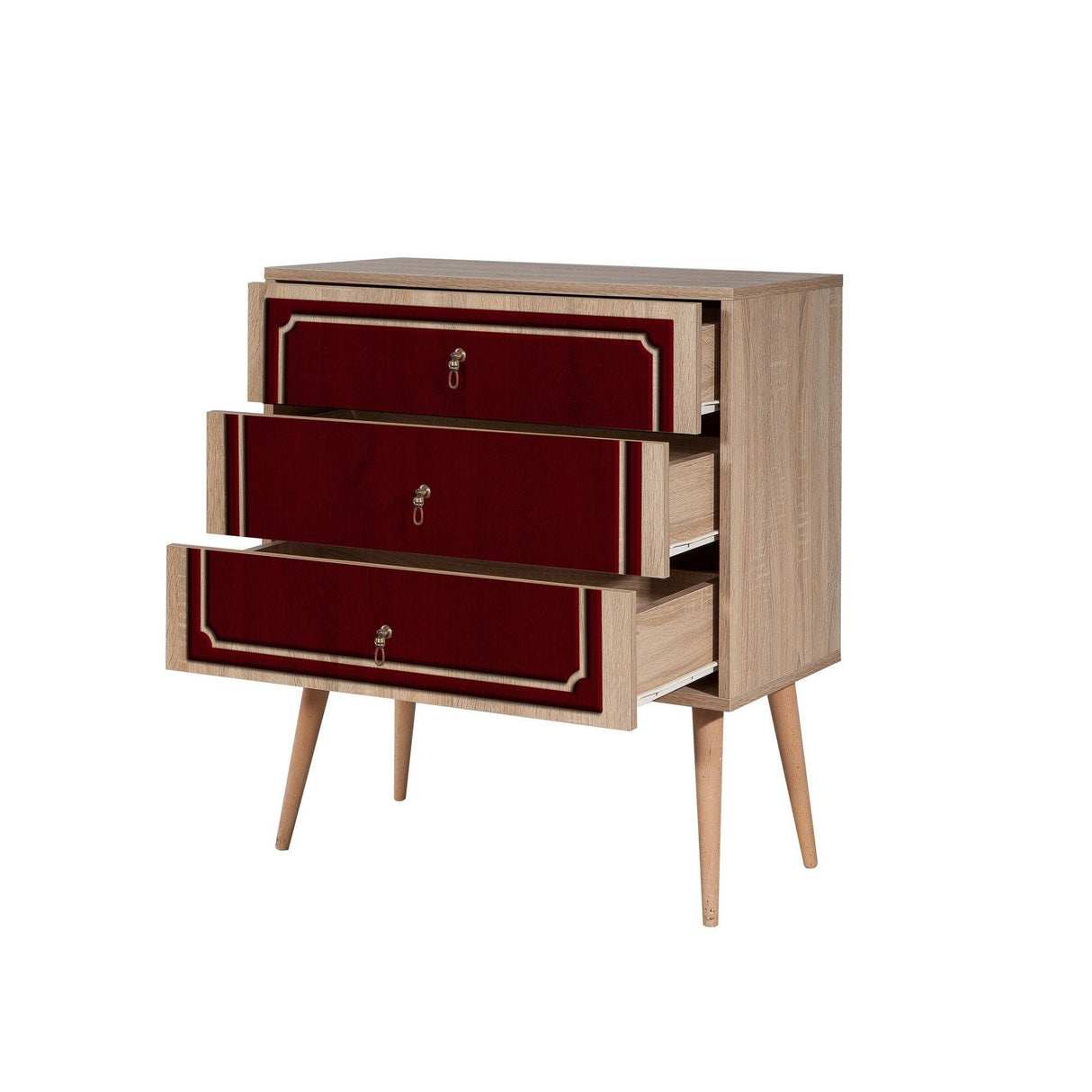 Comoda Trio Dresser 10, Sonoma, 90x40x80 cm