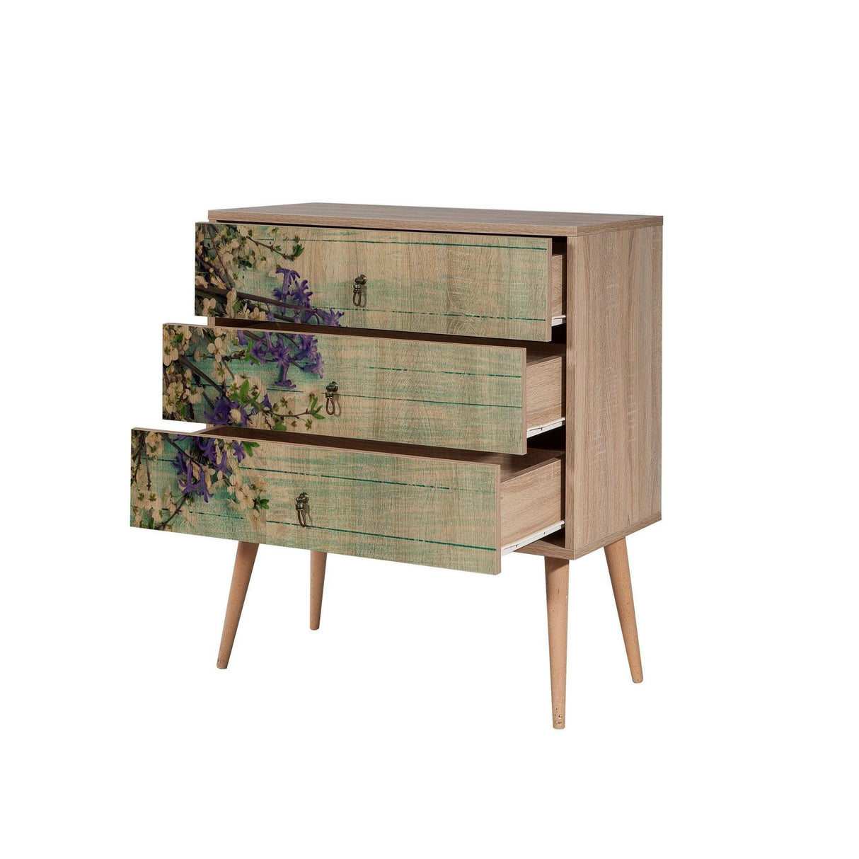 Comoda Trio Dresser 14, Sonoma, 90x40x80 cm