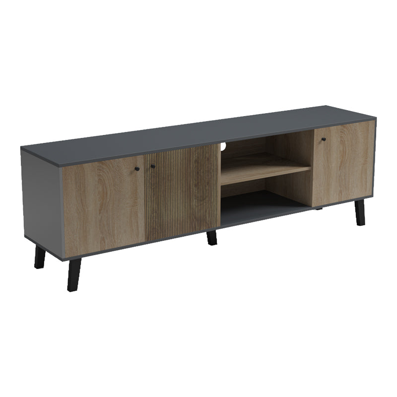 Comodă TV cu design modern, Tuscany Sonoma-Antracit, Stil Contemporan, PAL/MDF, 180x41x51 cm