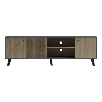 Comodă TV cu design modern, Tuscany Sonoma-Antracit, Stil Contemporan, PAL/MDF, 180x41x51 cm, foto produs 6