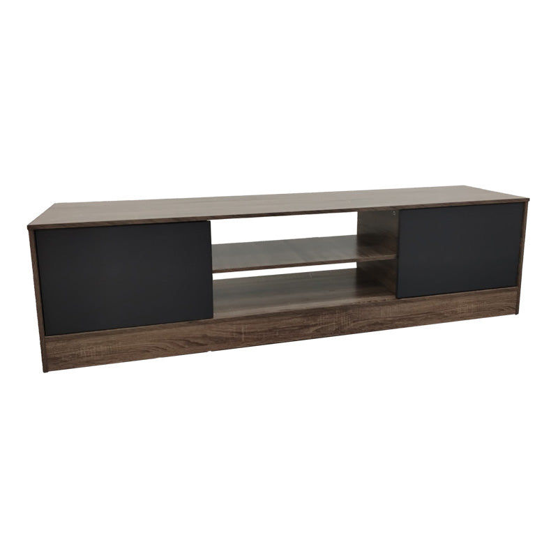 Comoda TV Sasa, Pal melaminat, 150x35x42 cm - Stejar-Antracit