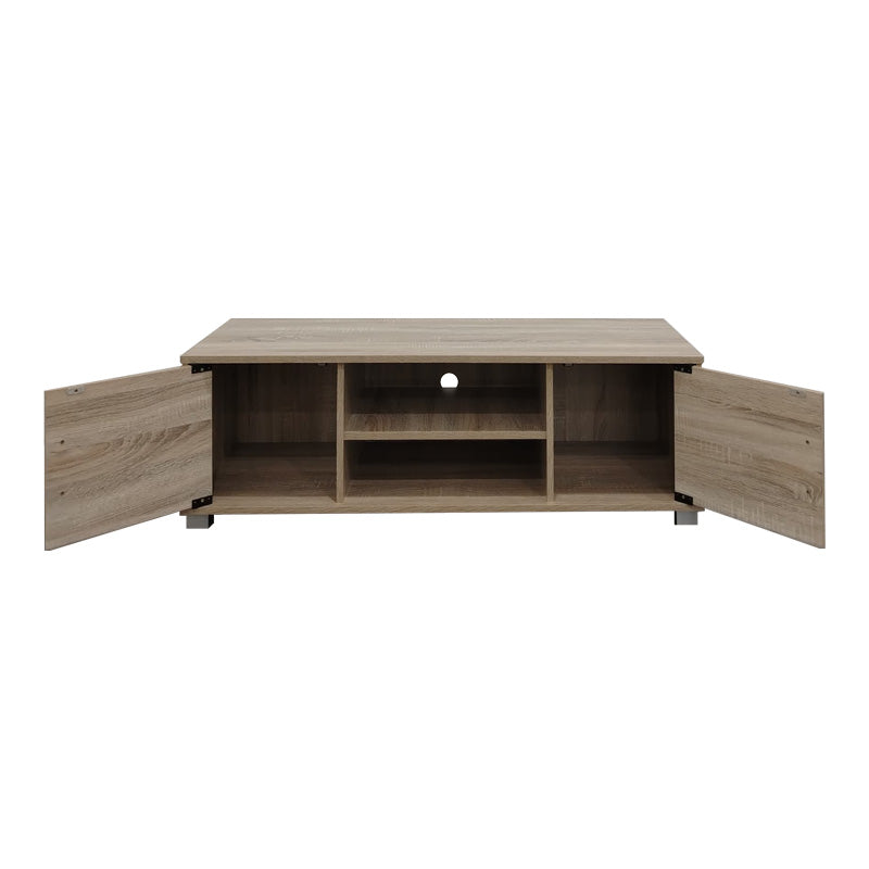 Comoda TV cu spatiu de depozitare Serank, Lemn, Stejar, 120x40x40 cm