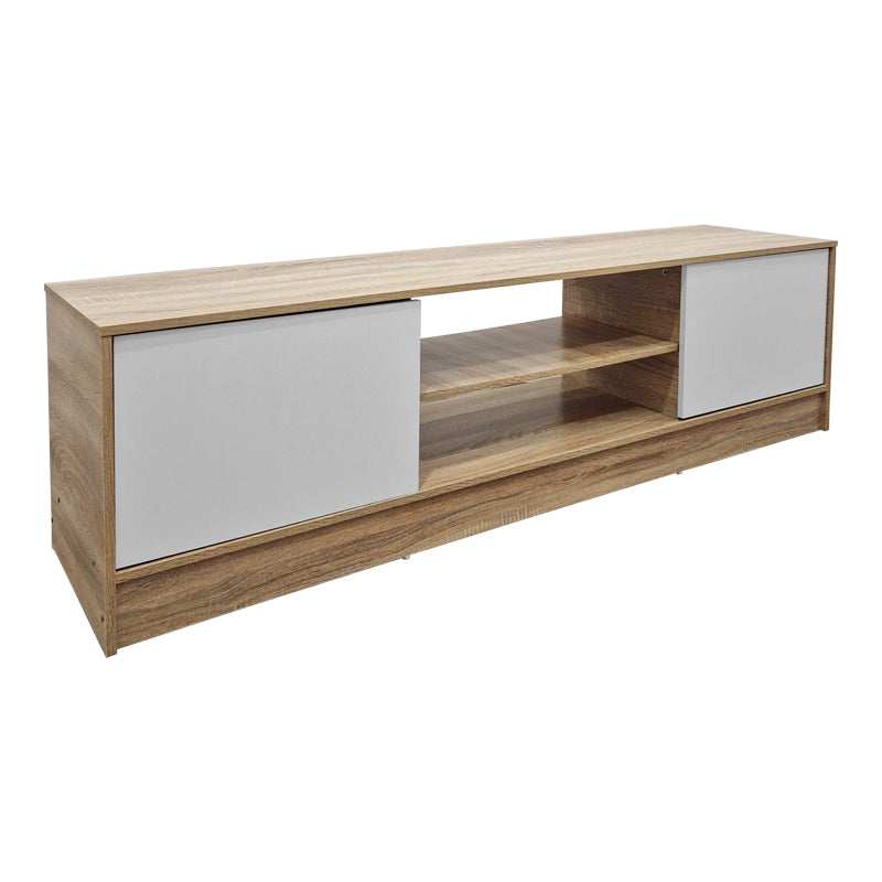 Comoda TV Sasa, Pal melaminat, 150x35x42 cm - Sonoma-Alb