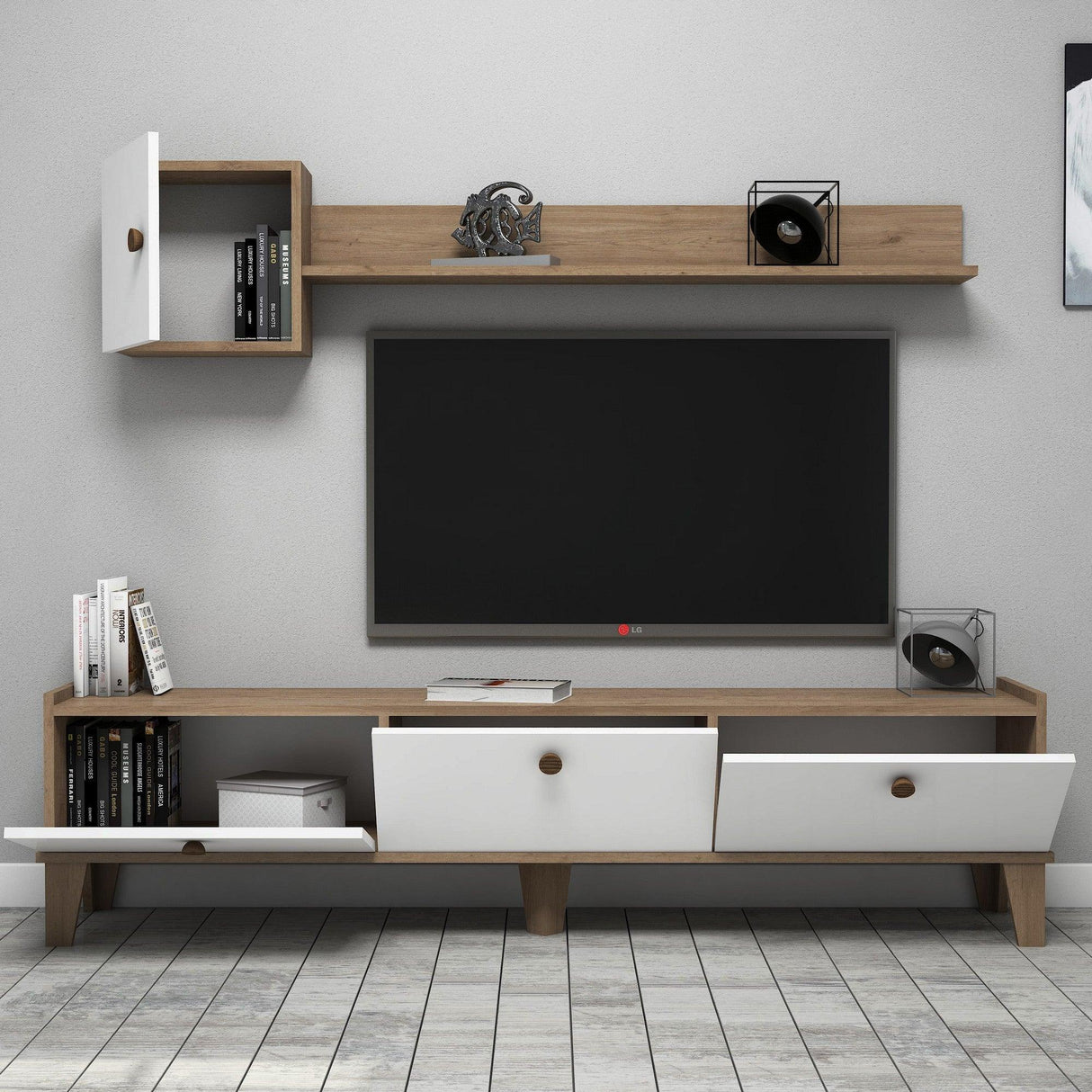 COMODA TV dew, Stejar, 178x34,6x44,8 cm