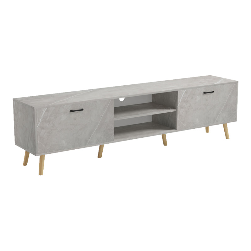 Comoda TV Gorna, Aspect marmura, Bej, 180x35x49 cm, detaliu produs