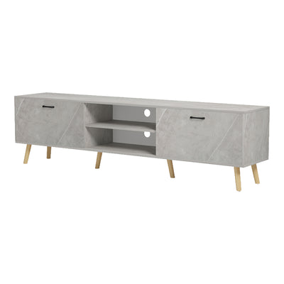 Comoda TV Gorna, Aspect marmura, Bej, 180x35x49 cm, imagine produs 5