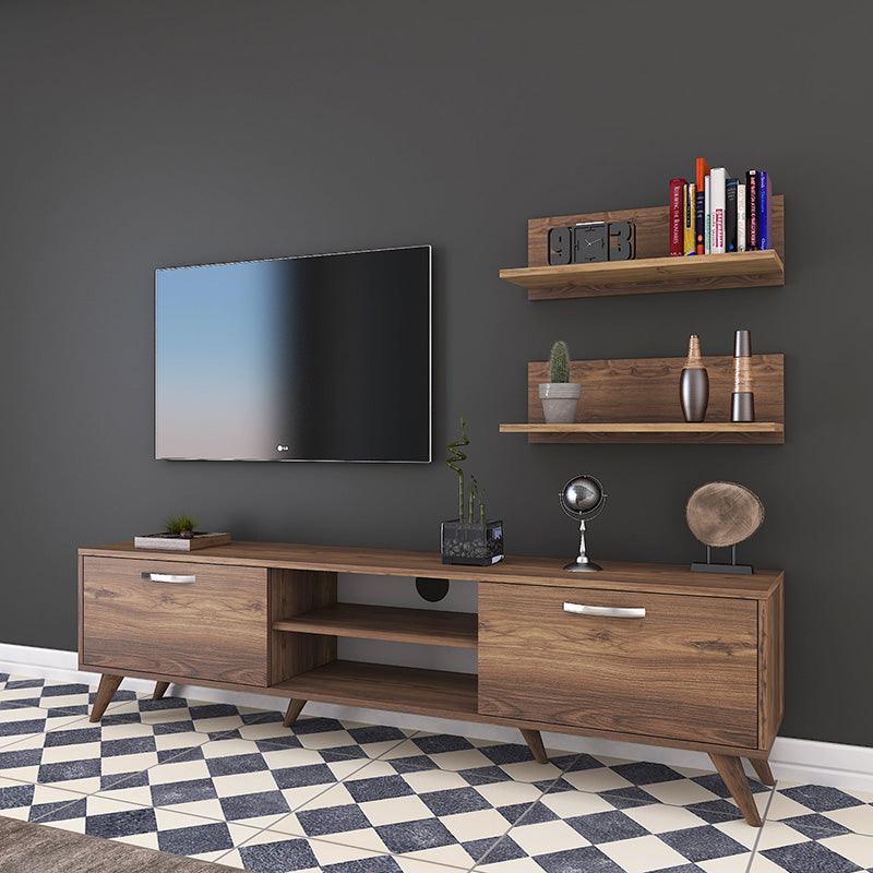 Set Mobila Sufragerie Ansamblu Comoda TV Jasmine Stejar 80x35x48.5 cm