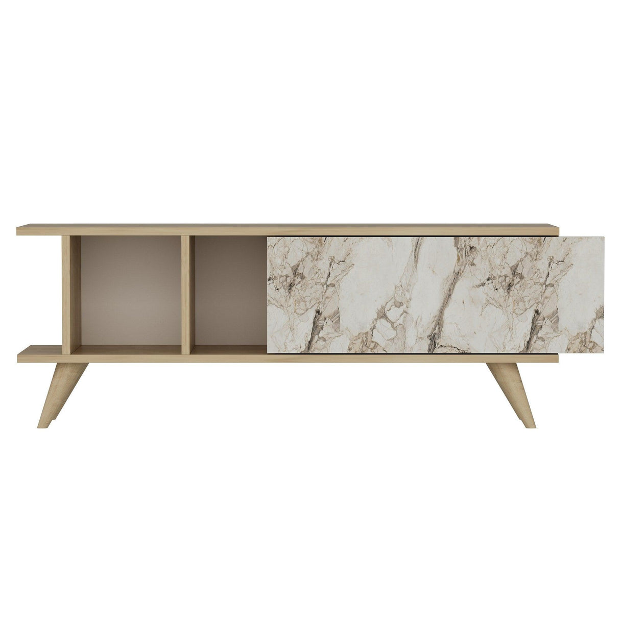 Comoda TV Liberty - Sapphire Oak, Marble, Stejar, 45x30x120 cm