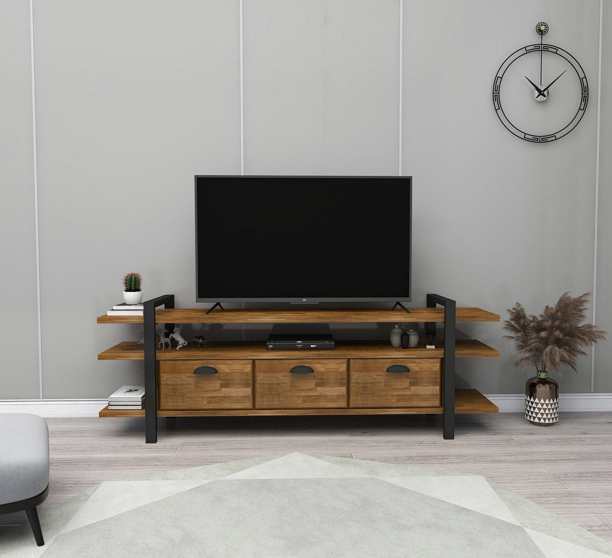 COMODA TV Lucca - Walnut, Nuc, 148x47x30 cm