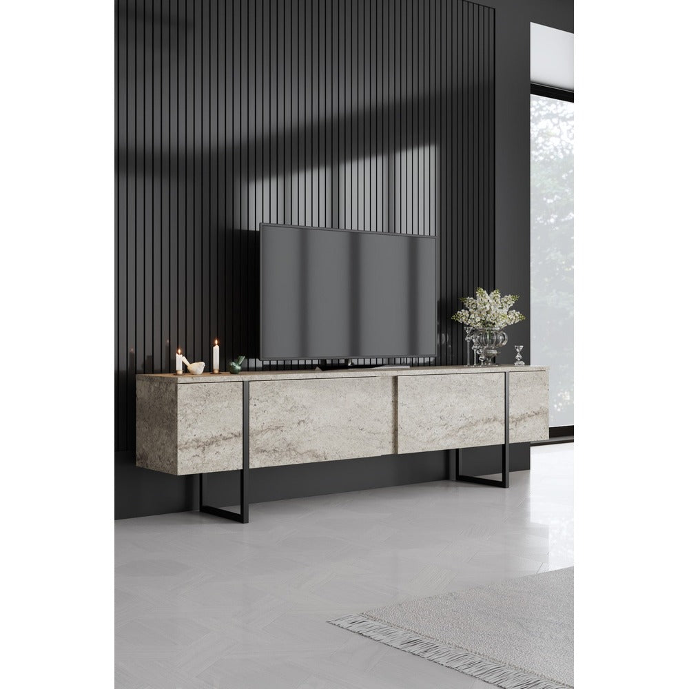 Comoda tv Luxe, 180x30x50 cm - Traverten
Black