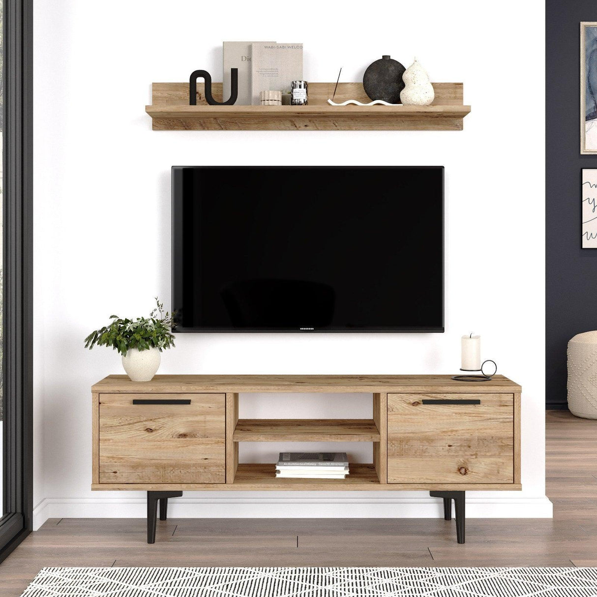 COMODA TV MS1-AG, Stejar, 29x44x120 cm