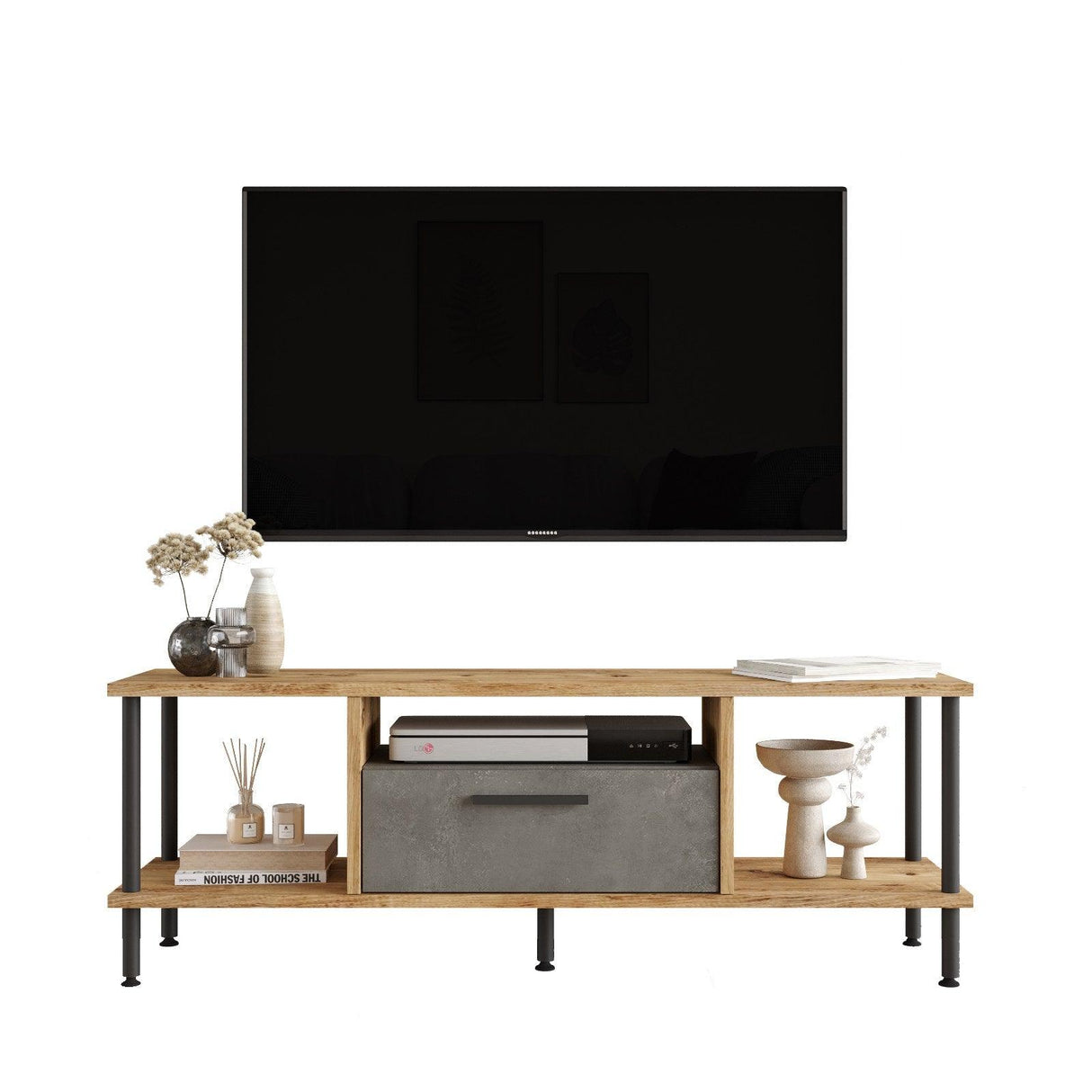 COMODA TV NB1-AG, Stejar, 30x41x120 cm