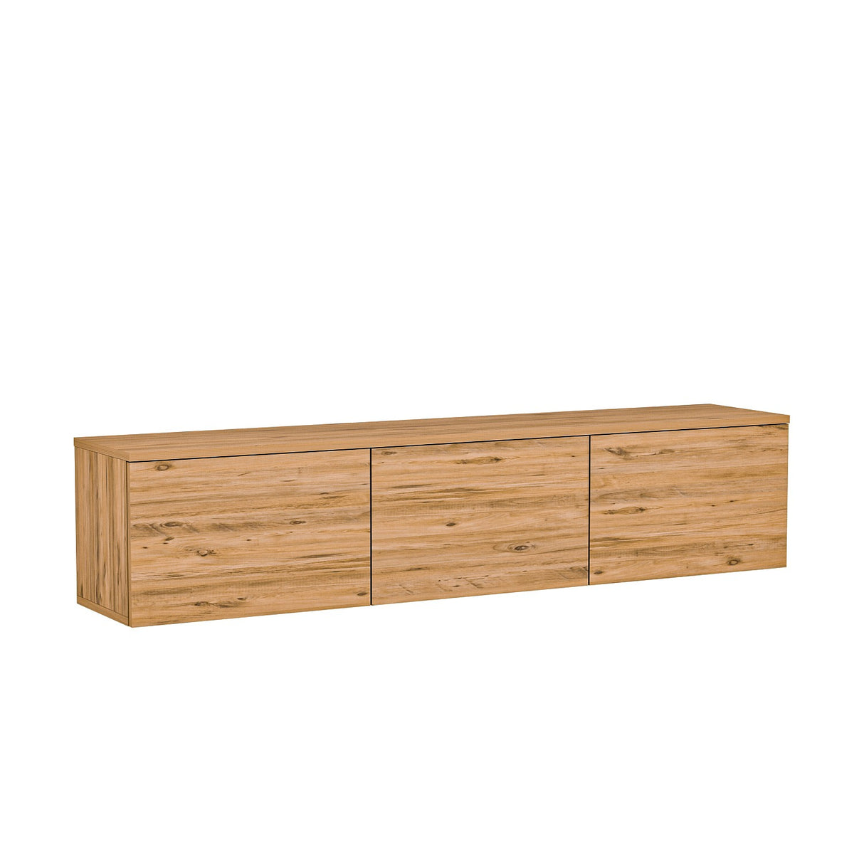 Comoda TV Neon Inarch, alb - stejar, pin atlantic, 160x32 cm - Atlantic Pine