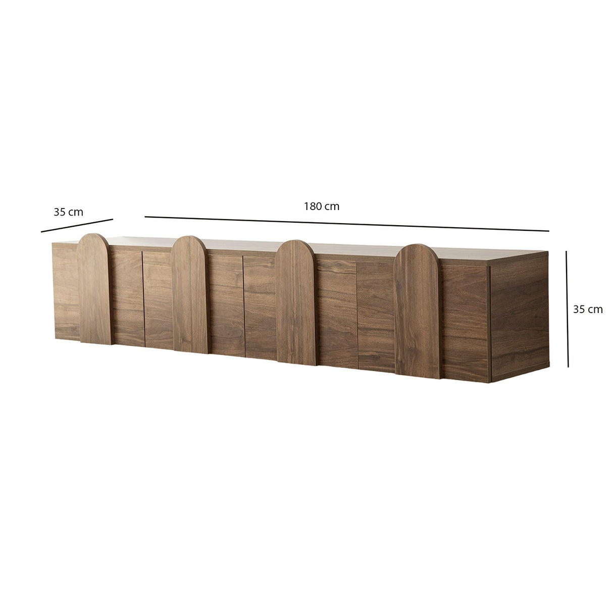 Comodă TV New Line Neostill, stejar - nuc, 180x35 cm - Walnut