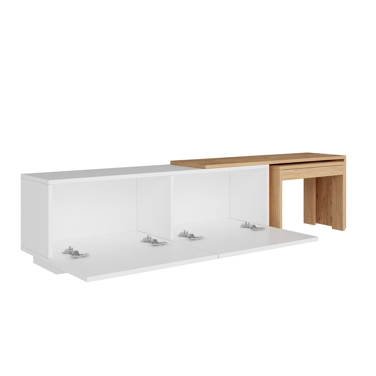 Comoda TV Oslo Antec, Anthracite Walnut - White Atlantic Pine, 180x43 cm - White
Atlantic Pine
