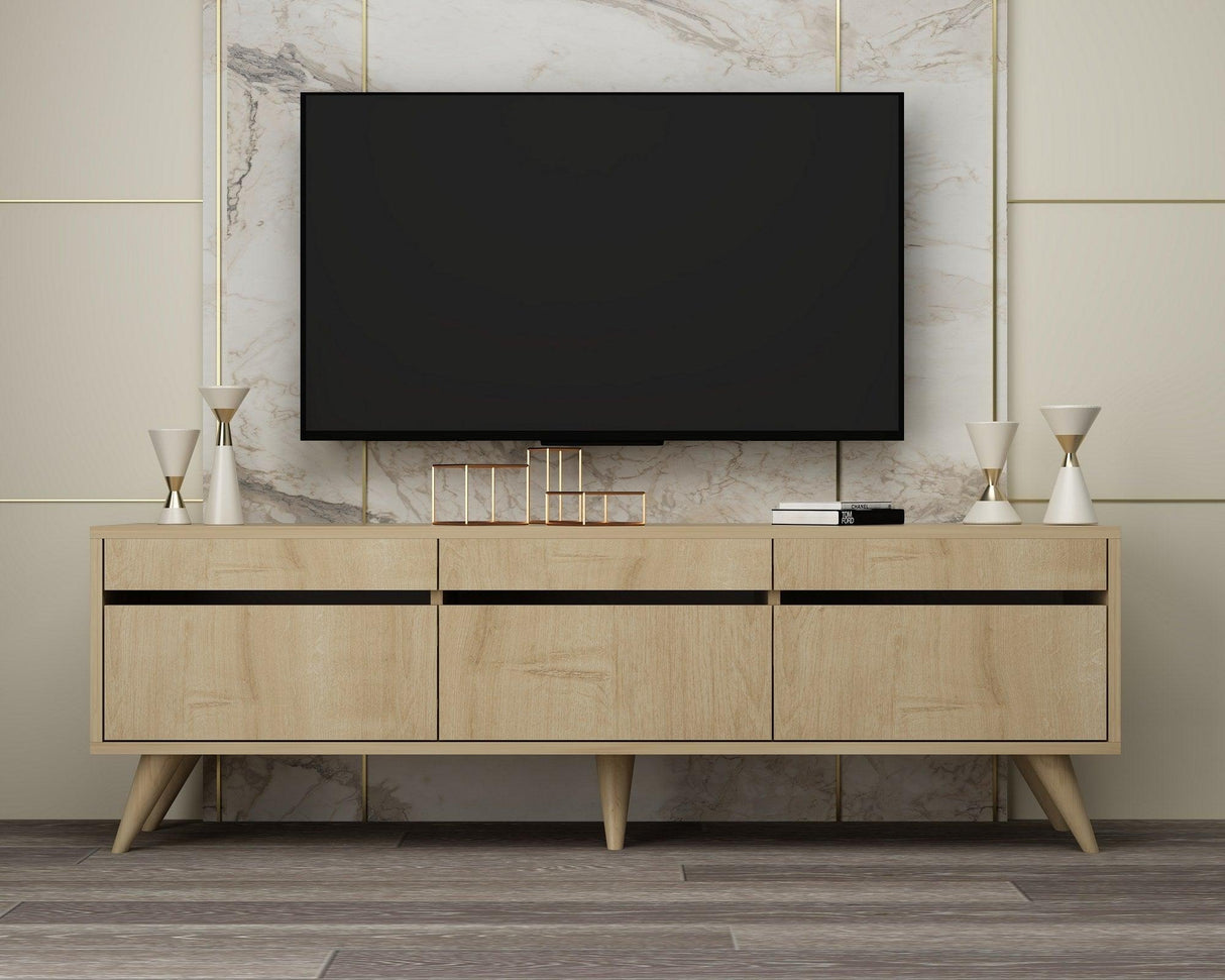 Comoda TV River - Sapphire Oak, Stejar, 48x30x150 cm