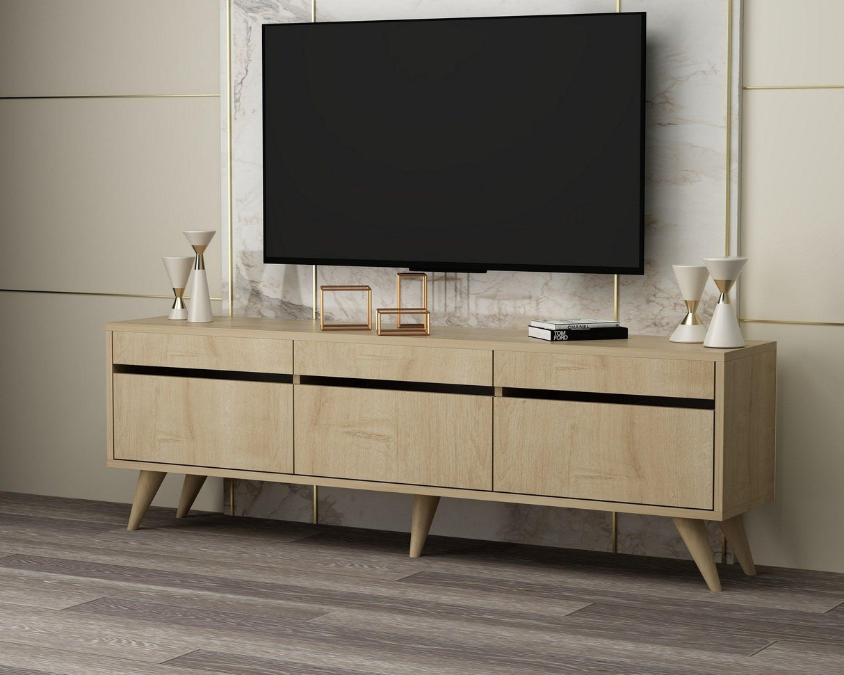 Comoda TV River - Sapphire Oak, Stejar, 48x30x150 cm