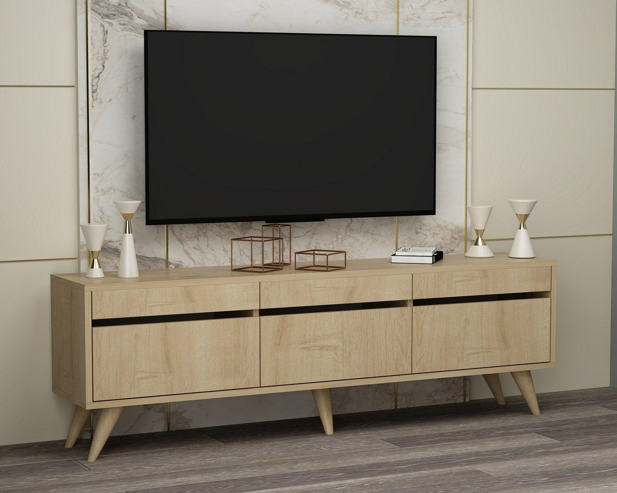 Comoda TV River - Sapphire Oak, Stejar, 48x30x150 cm