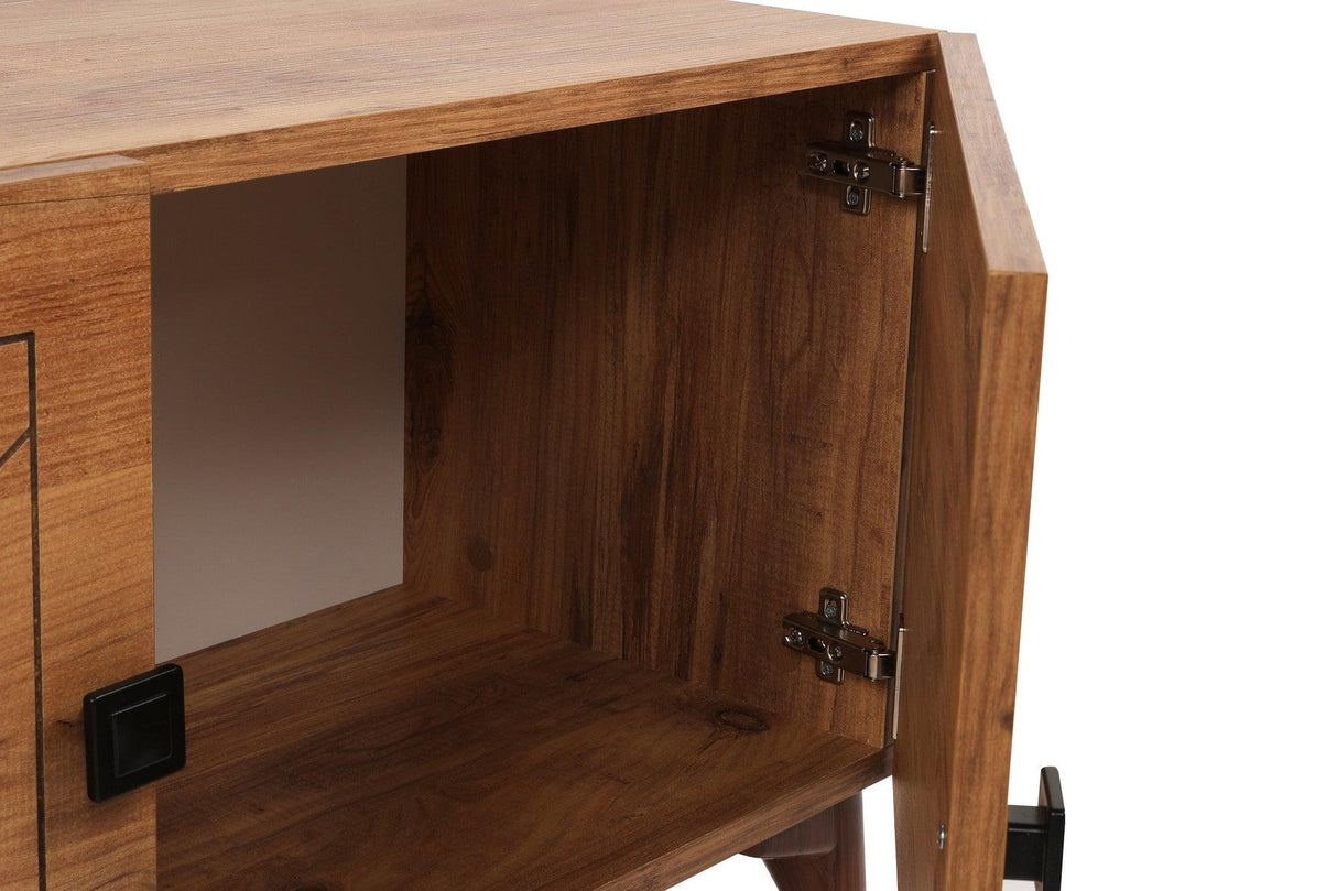 Comoda TV Roza, Lemn Natural, 100 x 54 x 35 cm