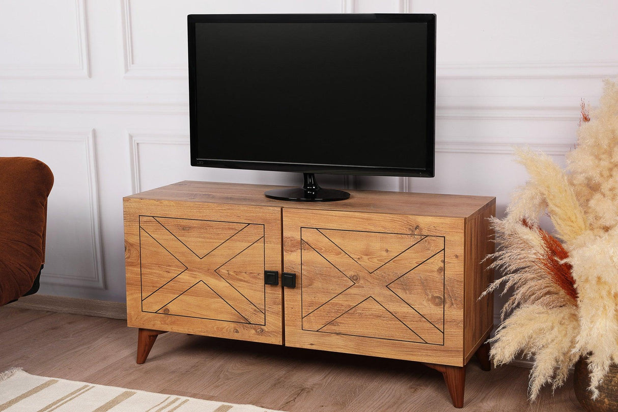 Comoda TV Roza, Lemn Natural, 100 x 54 x 35 cm