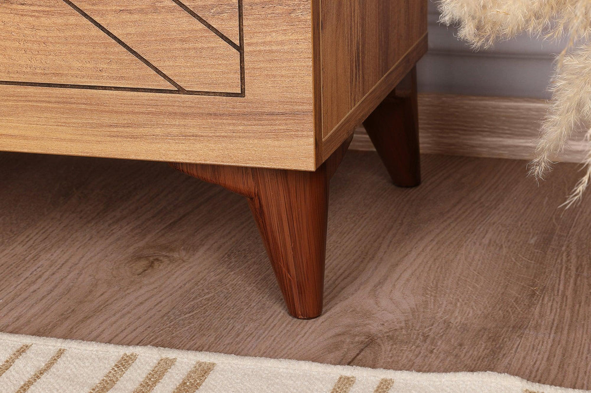 Comoda TV Roza, Lemn Natural, 100 x 54 x 35 cm