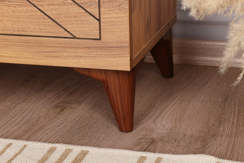 Comoda TV Roza, Lemn Natural, 100 x 54 x 35 cm