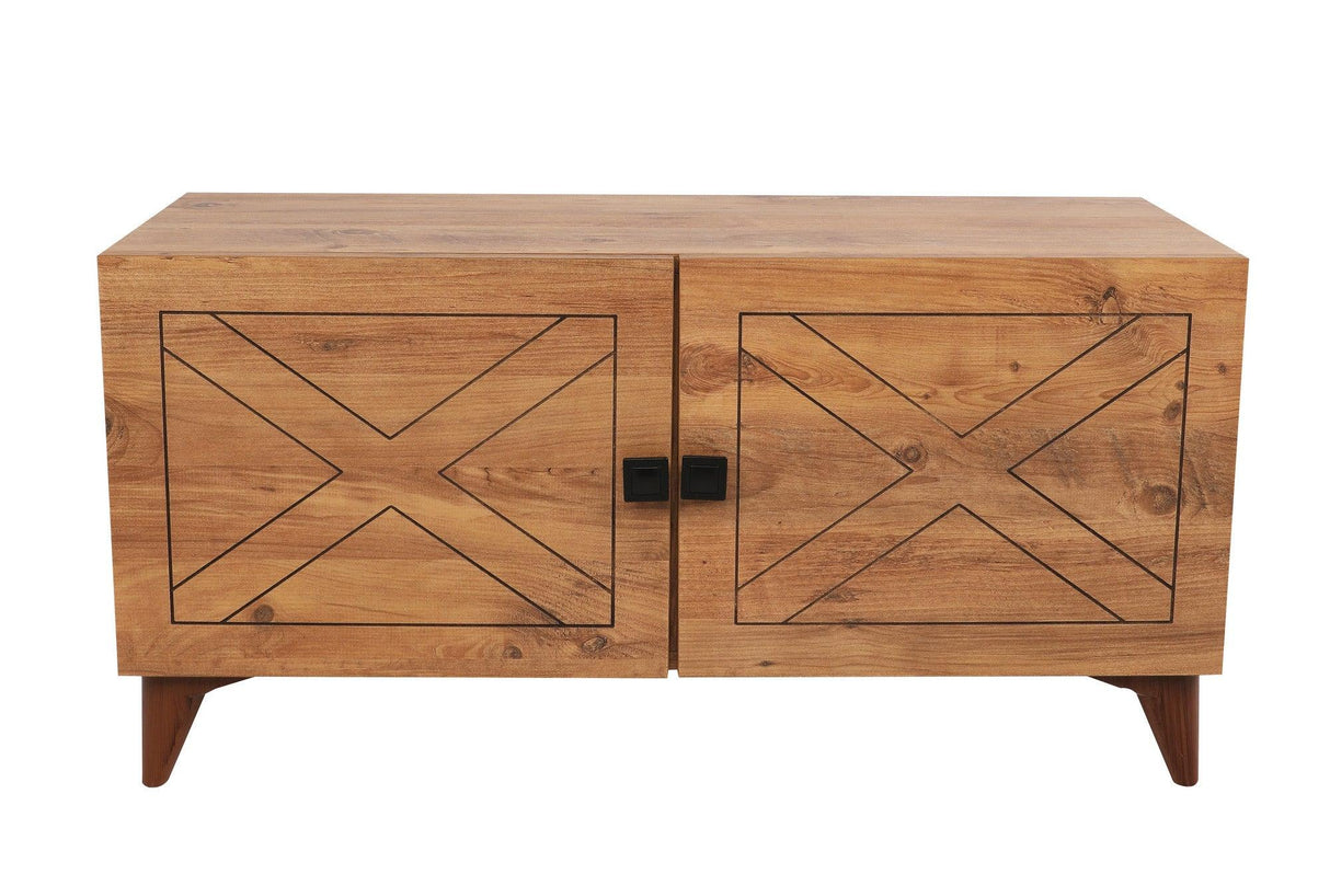 Comoda TV Roza, Lemn Natural, 100 x 54 x 35 cm