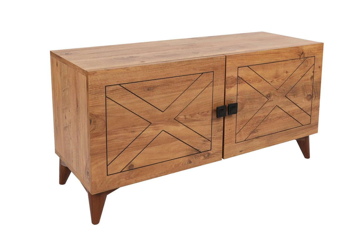 Comoda TV Roza, Lemn Natural, 100 x 54 x 35 cm