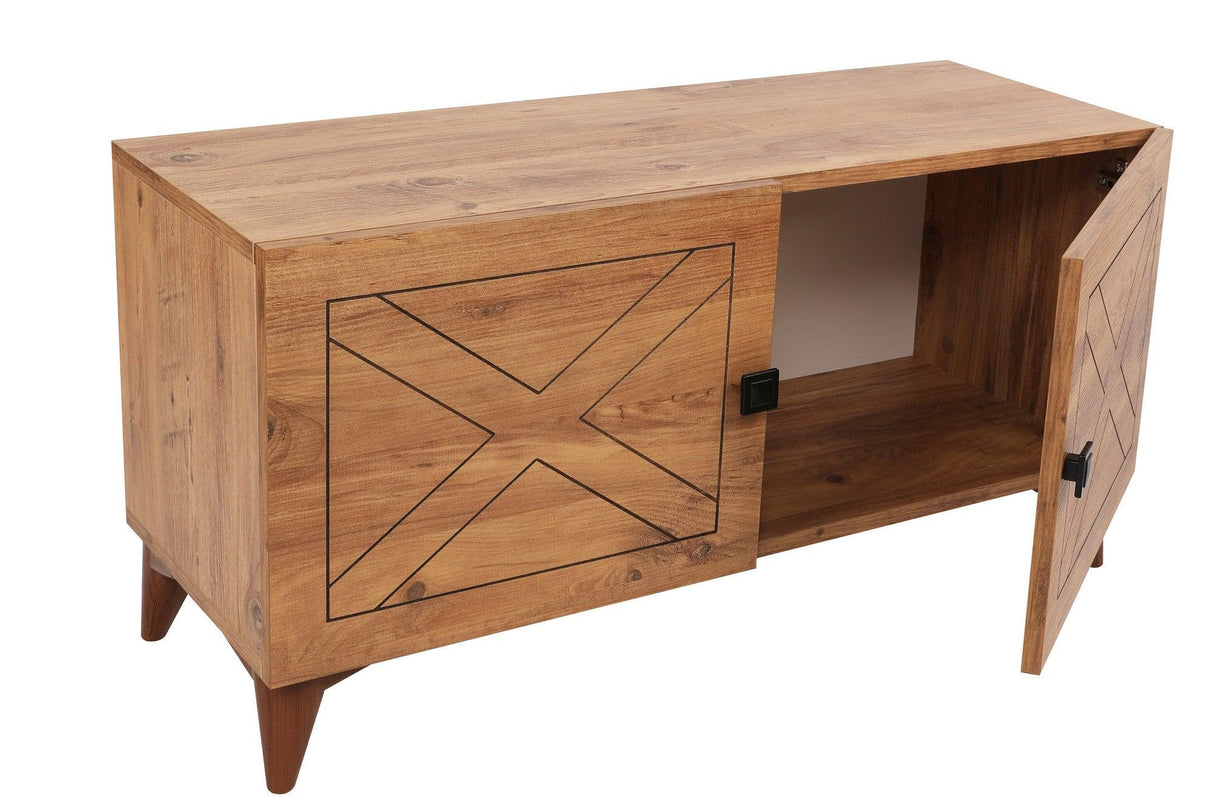 Comoda TV Roza, Lemn Natural, 100 x 54 x 35 cm