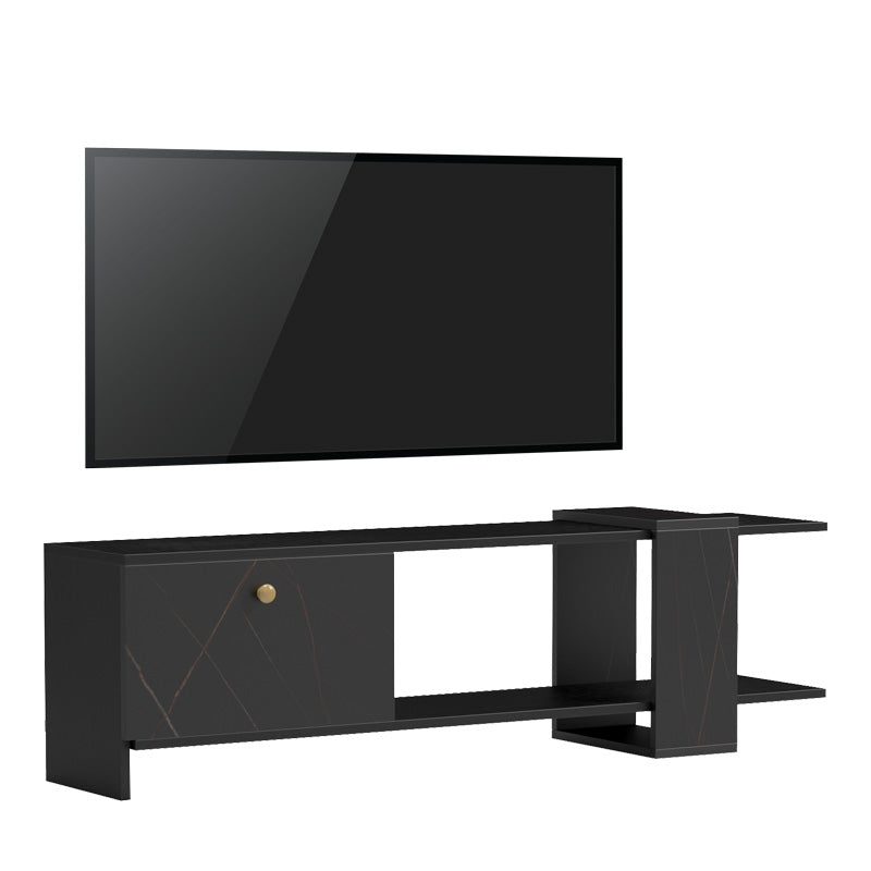 Comoda TV Standi, Negru, 120x25x36 cm
