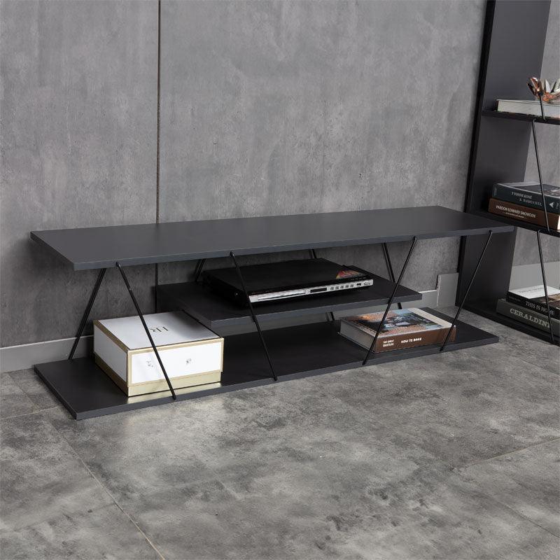 Comoda TV Tars, 120x30x33 cm - Gri inchis