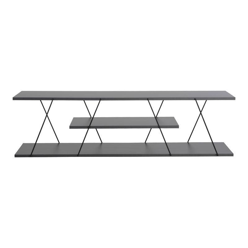 Comoda TV Tars, 120x30x33 cm - Gri inchis