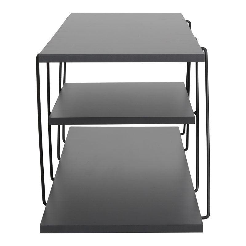 Comoda TV Tars, 120x30x33 cm - Gri inchis