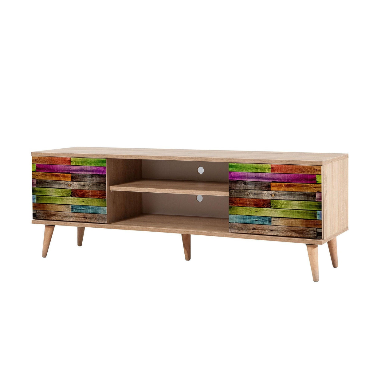 COMODA TV Truva - TV Stand 3, Stejar Sonoma, 50x40x140 cm
