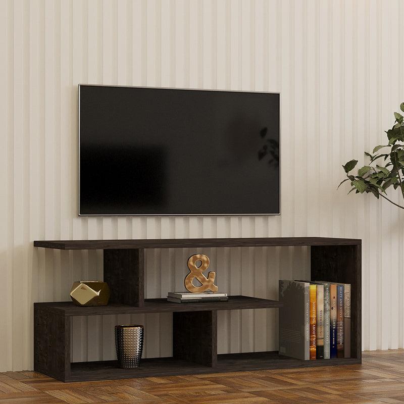 Comoda TV Waldo, Natural, 100x30x40 cm - Negru