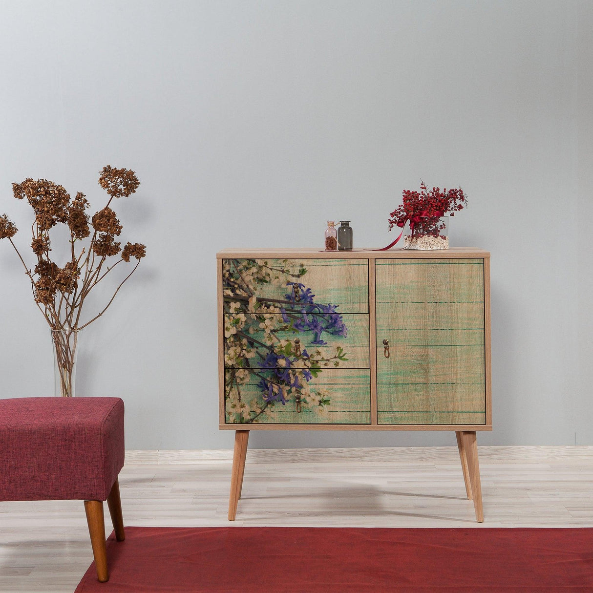 Comoda Verybox - Dresser 10, Stejar Sonoma, 90x40x90 cm