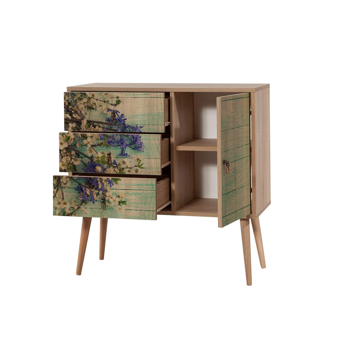 Comoda Verybox - Dresser 10, Stejar Sonoma, 90x40x90 cm