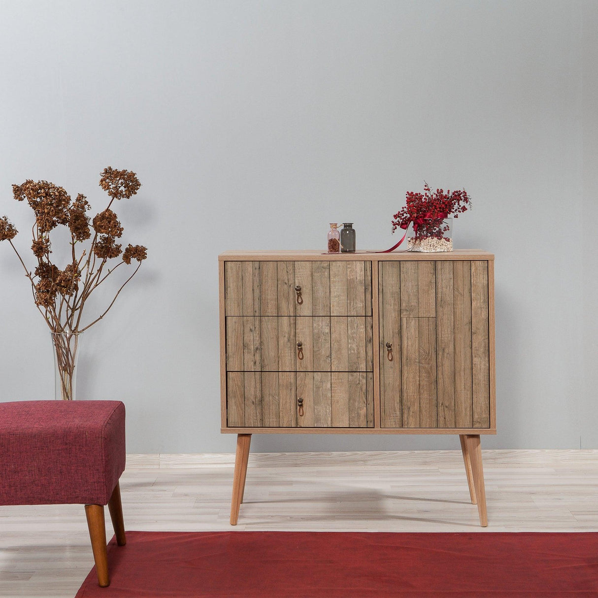 Comoda Verybox - Dresser 11, Stejar Sonoma, 90x40x90 cm