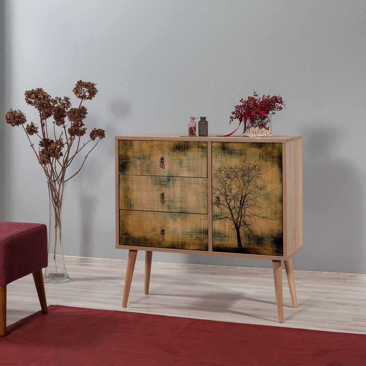 Comoda Verybox - Dresser 12, Sonoma, 90x40x90 cm
